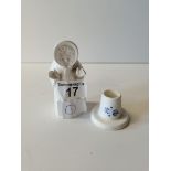 Derby cream candle snuffer and base