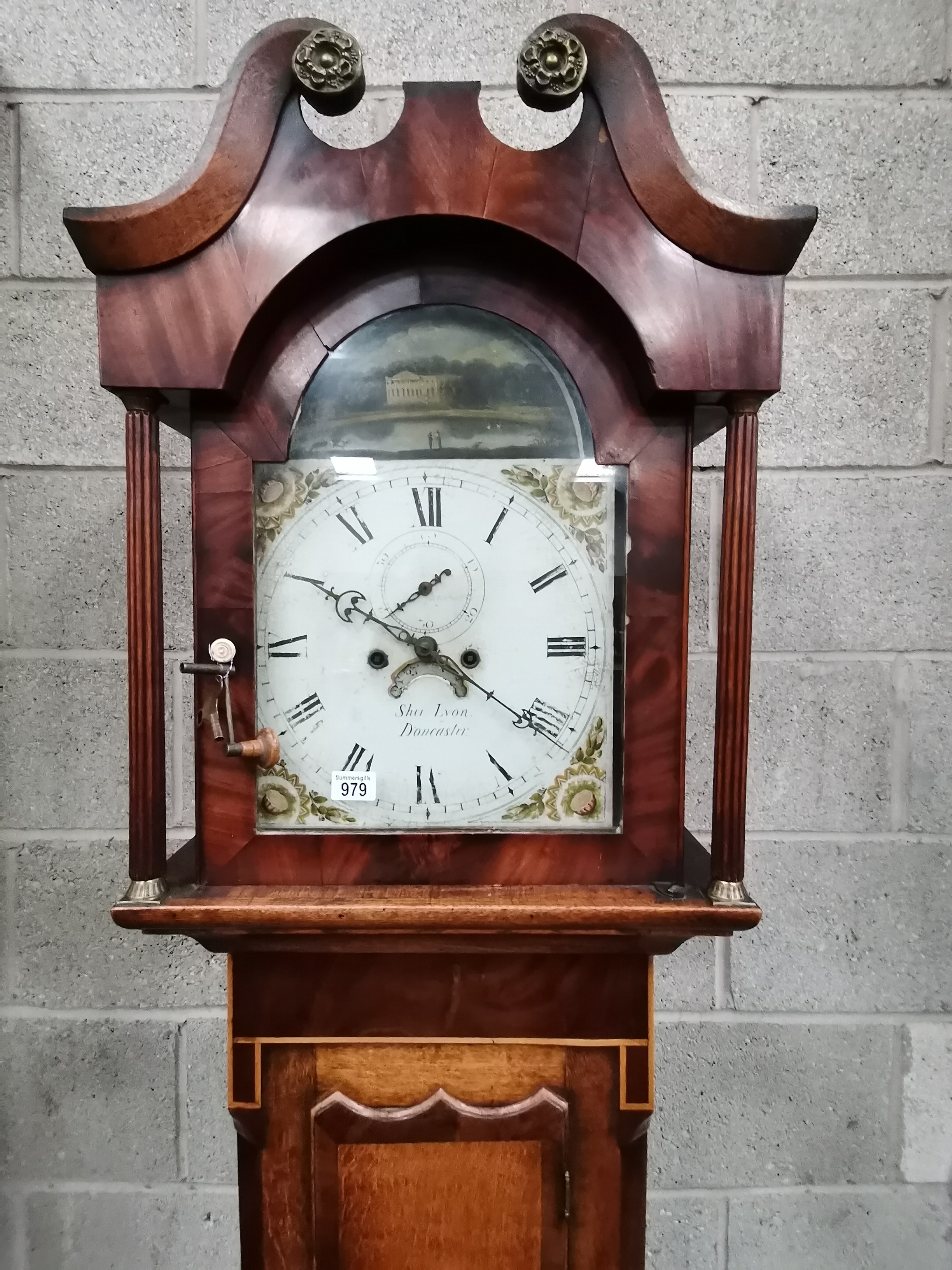 8 day longcase clockS Lyon Doncaster - Image 2 of 2