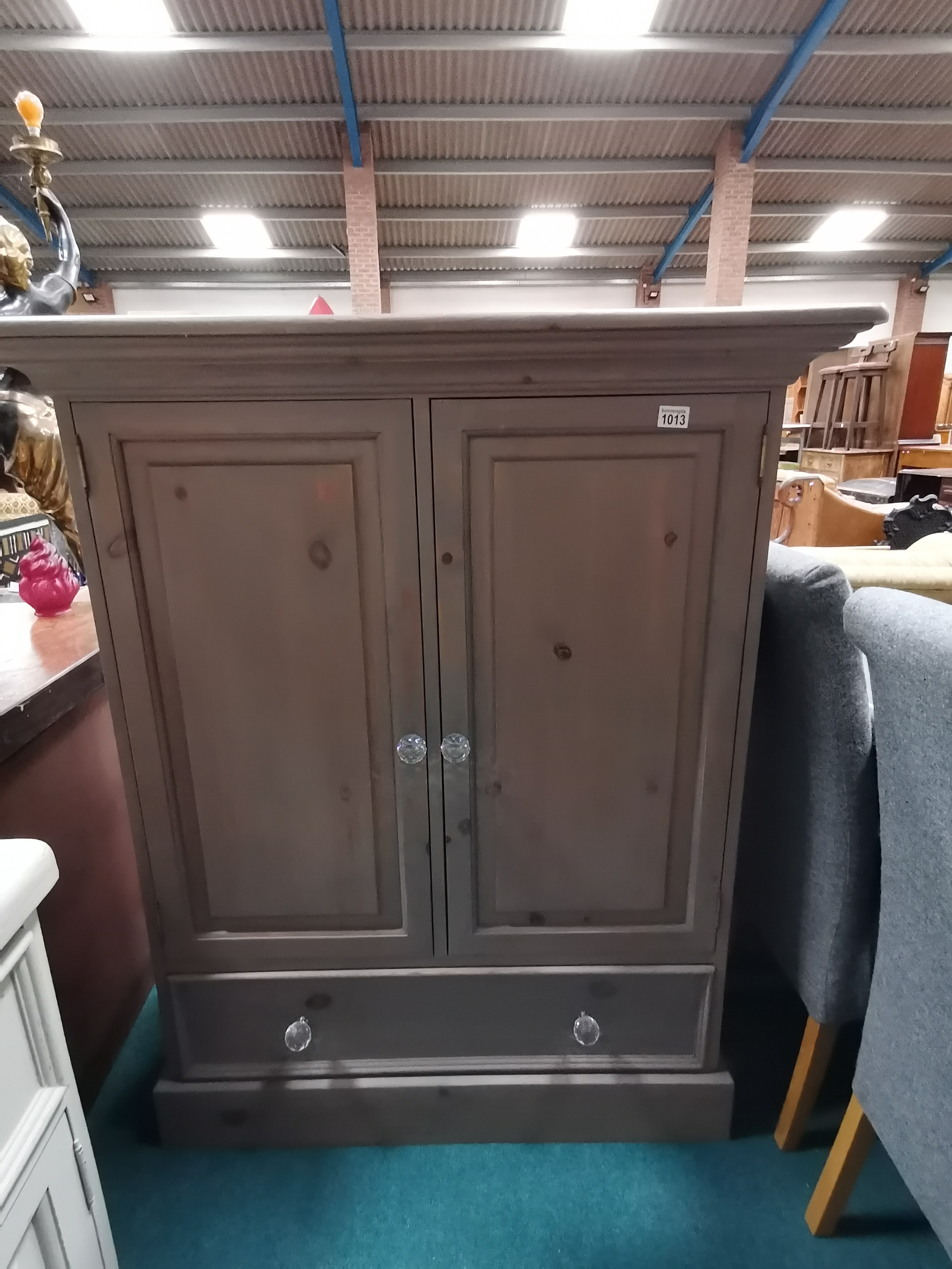 Painted grey cupboard