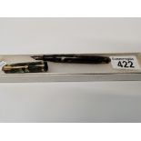 Parker Fountain Pen Vacumatic Green Marbleized Bakerlite bodyGold Plated Fittings and 14KParker
