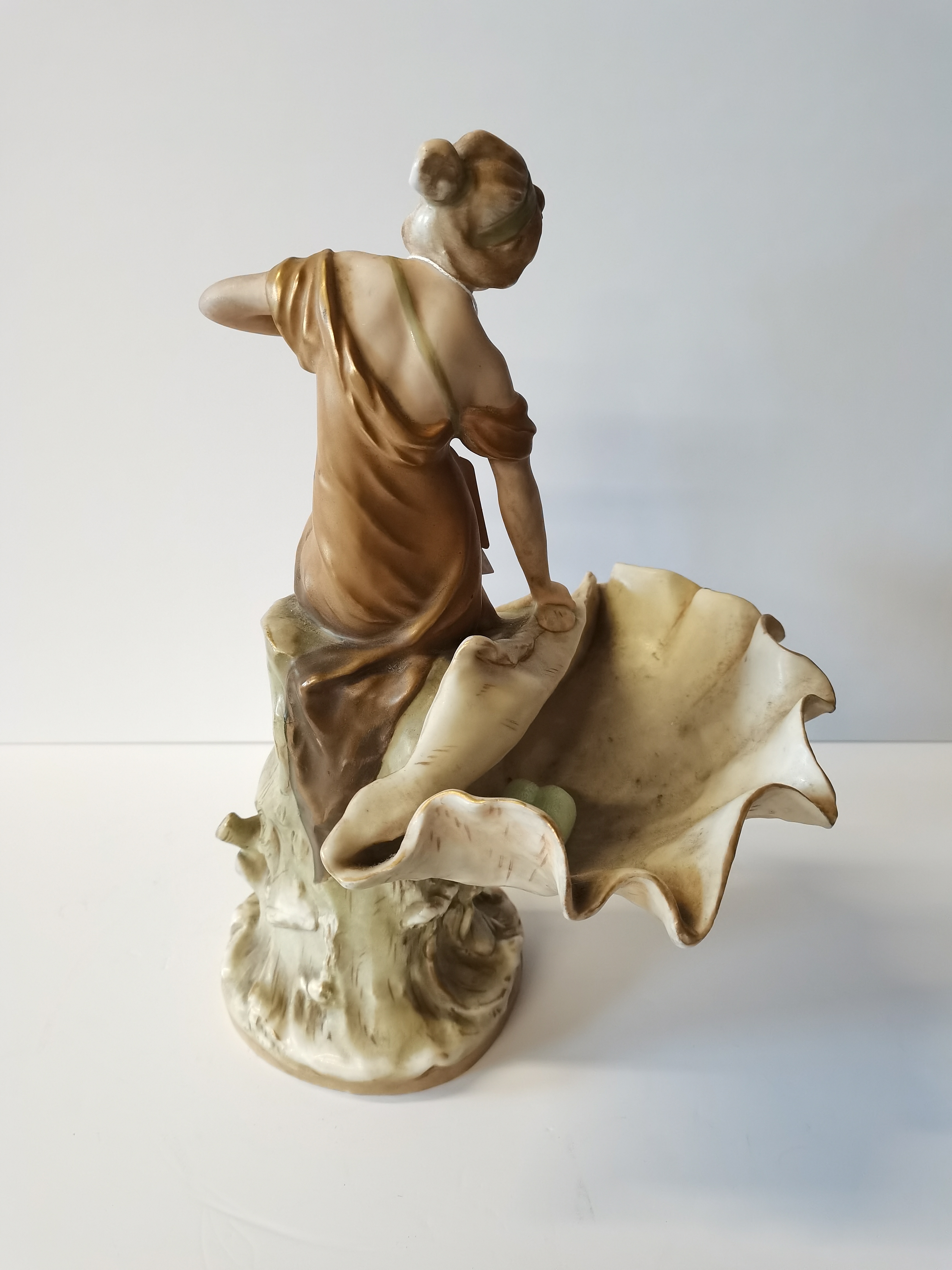 35cm Cherub lady with shell by Royal Dux - Image 2 of 3