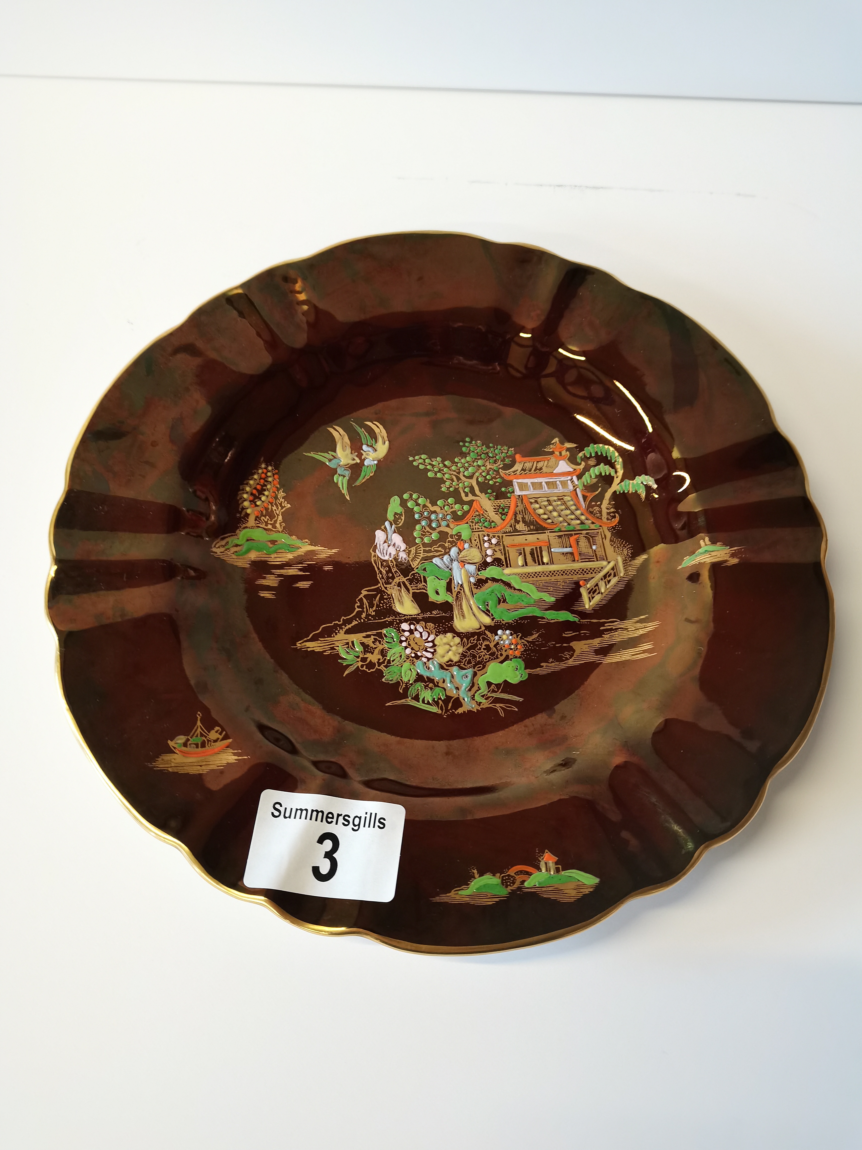 Carlton Ware Plate Rustic Colour Japanese Scene