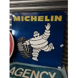 Large Square Metal Michelin" Tyre Sign