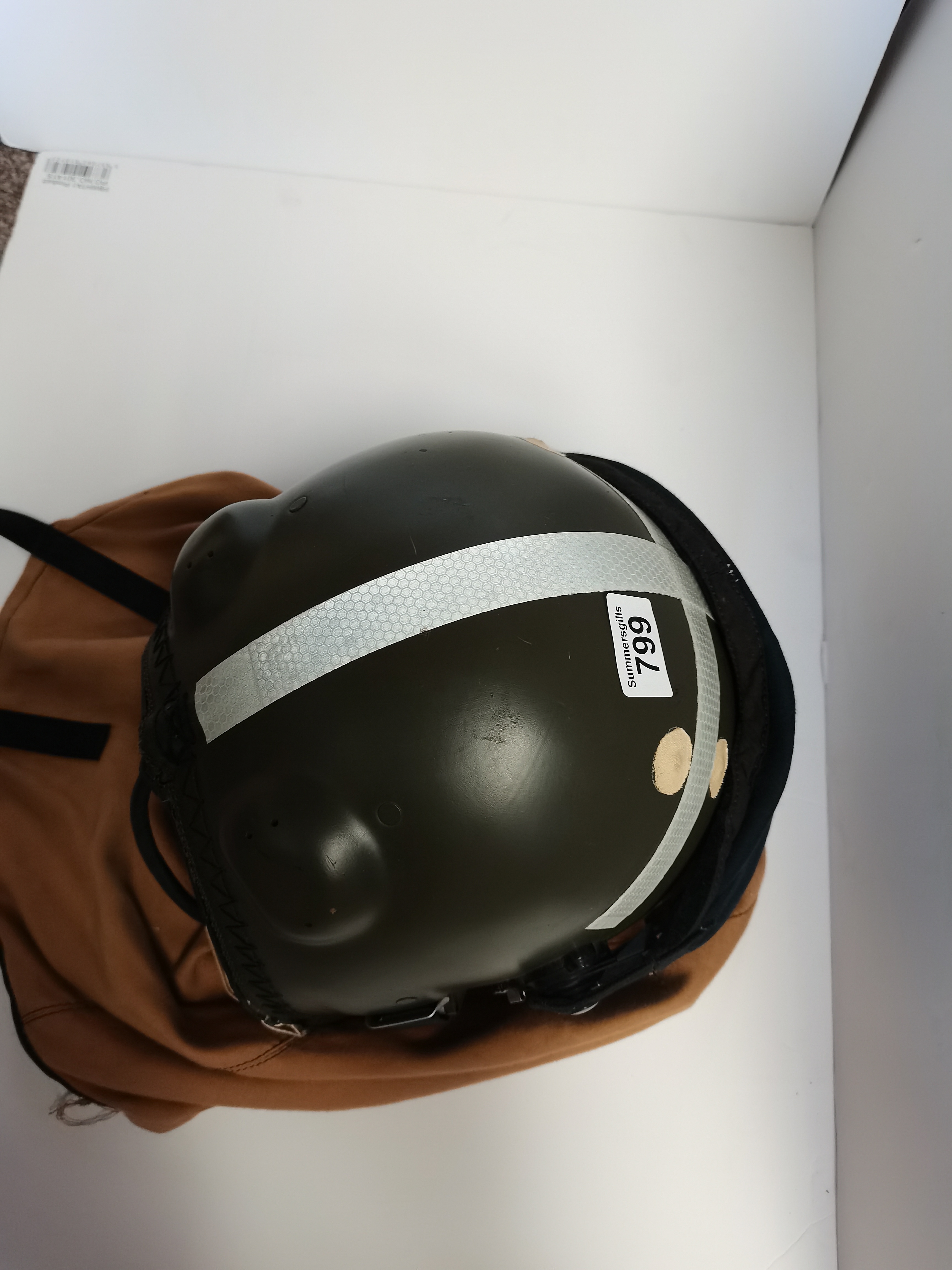 British 1970/80s military fast jet pilot flying helmet and oxygen mask all complete - Image 3 of 6