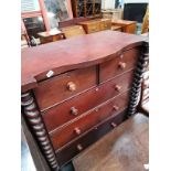 Victorian mahogany 4 ht chest