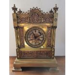 Antique 40cm brass mantle clock