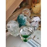 5 Glass Paperweights