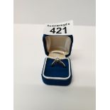 9ct Gold Diamond Solitaire ring 2g