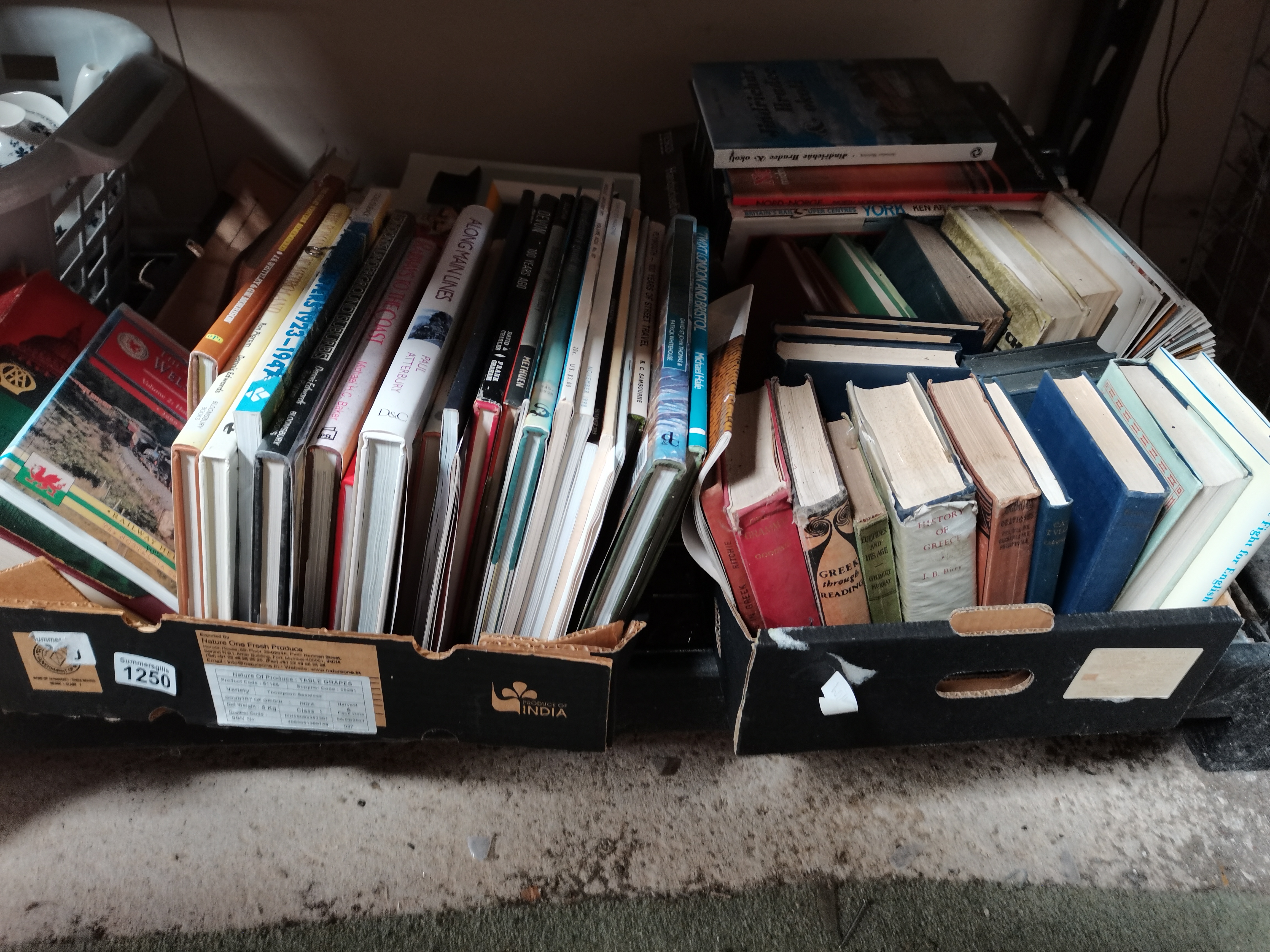 2 boxes of books - mainly railway theme