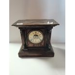 Vintage oak mantle clock
