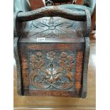 Green man oak coal box etc