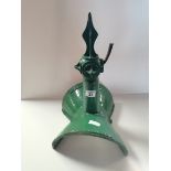 Industrial cast green mirrored lamp
