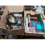 2 boxes misc.silver plated items