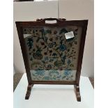 Mouseman Fire Screen with Tapestry and double Mouse