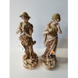 2 Royal Dux Bohemia Figurines A/F