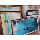 Framed pictures and prints incl Vickers Supermarine Spitfire