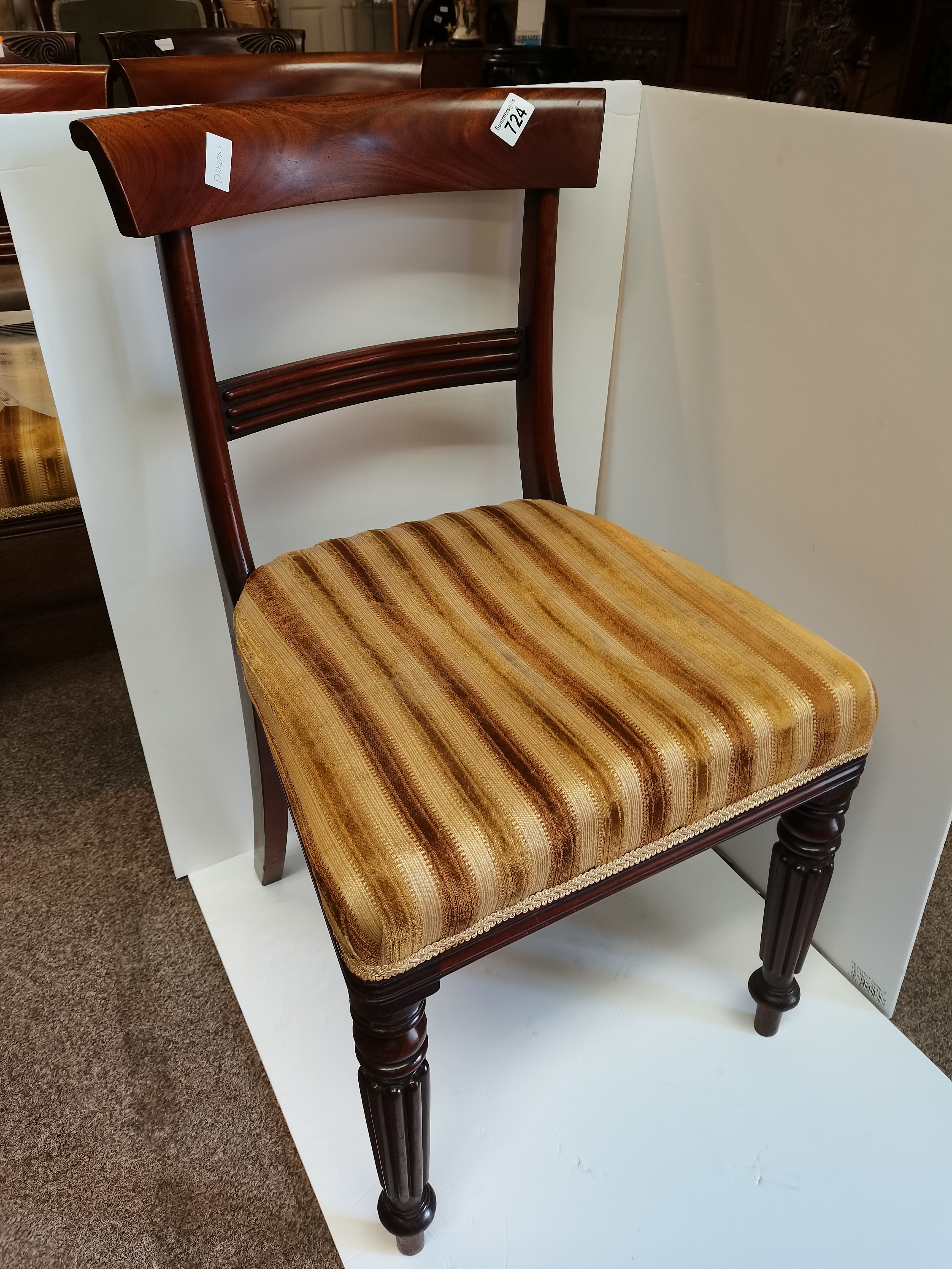 A set of 6 Victorian mahogany dining chairs - Image 3 of 3