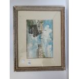 2 Paintings 1 0f a Harbour Scene and 1 of A c ornish type coastline