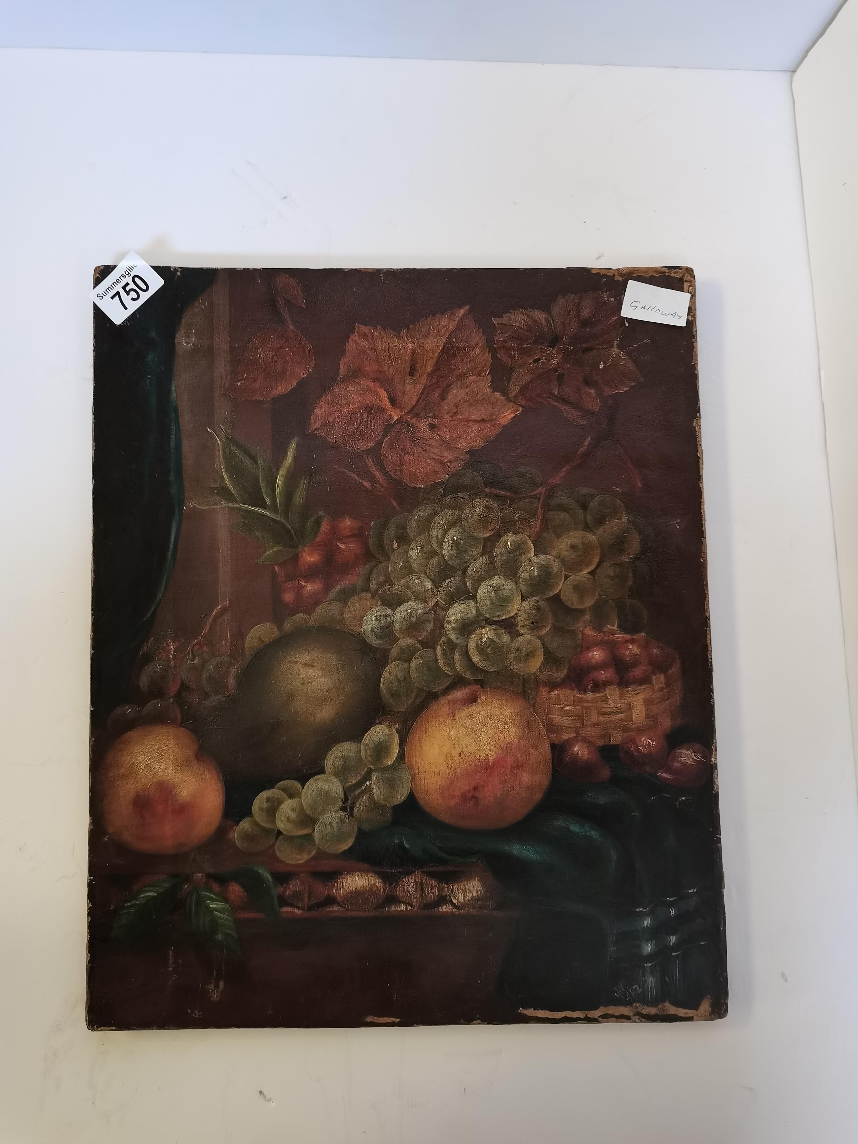 Oil on Canvas of Fruit - Image 2 of 2