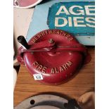 Old Metal Merryweather Hand Wound Fire Alarm