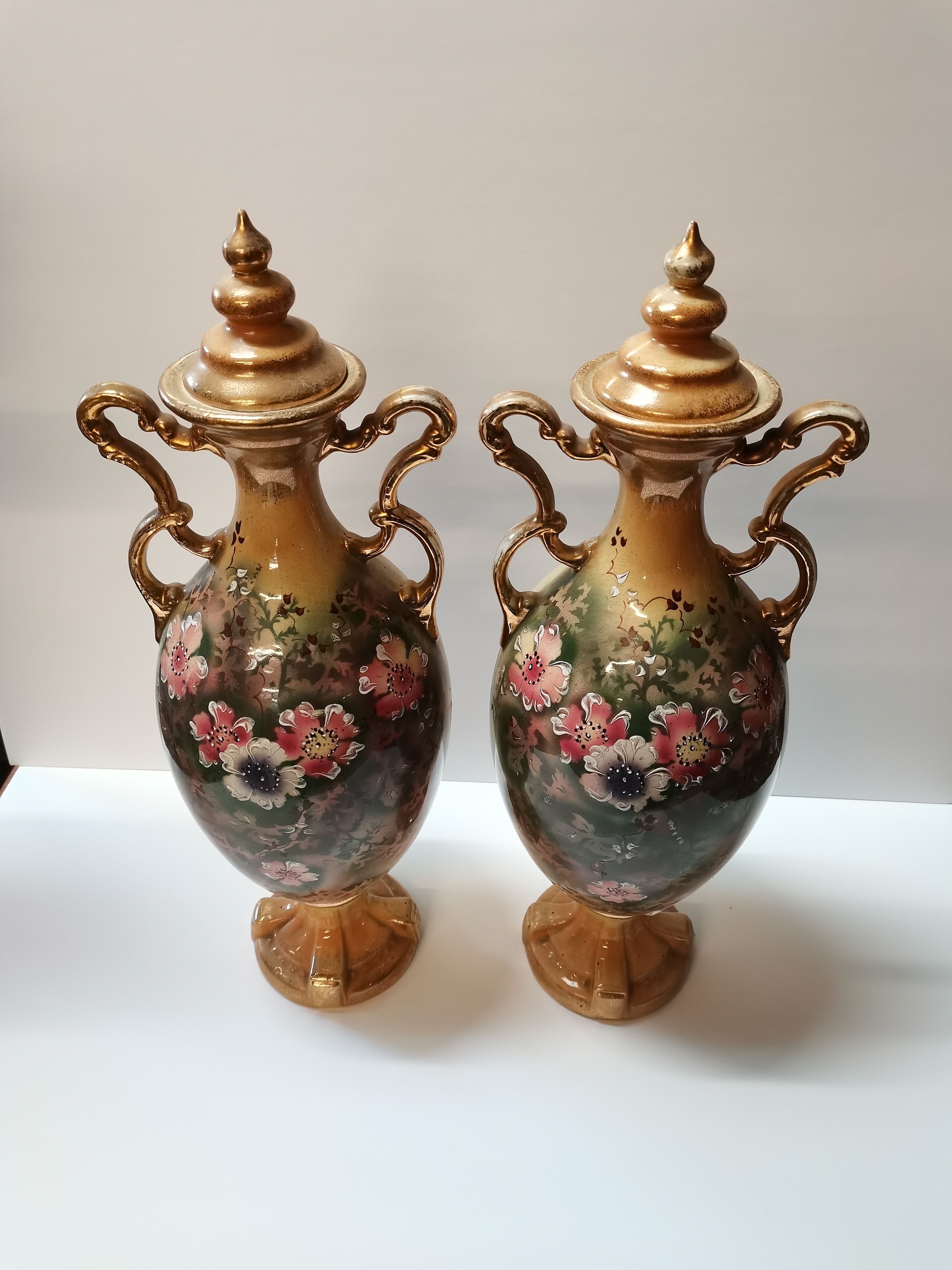 Pair of victorian vasses