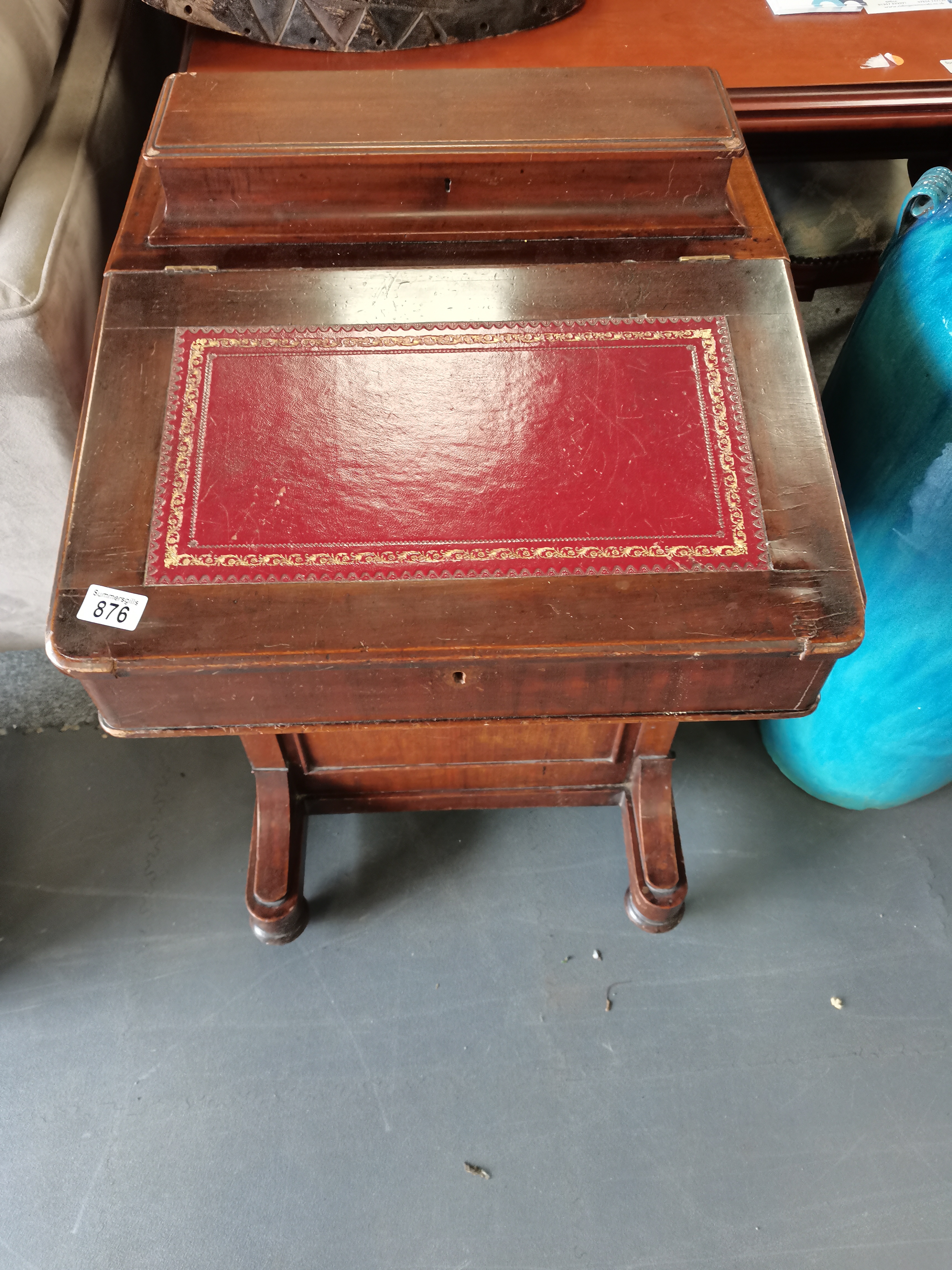 Antique mahogany davenport