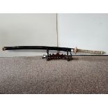 Repro Samuri sword and stand