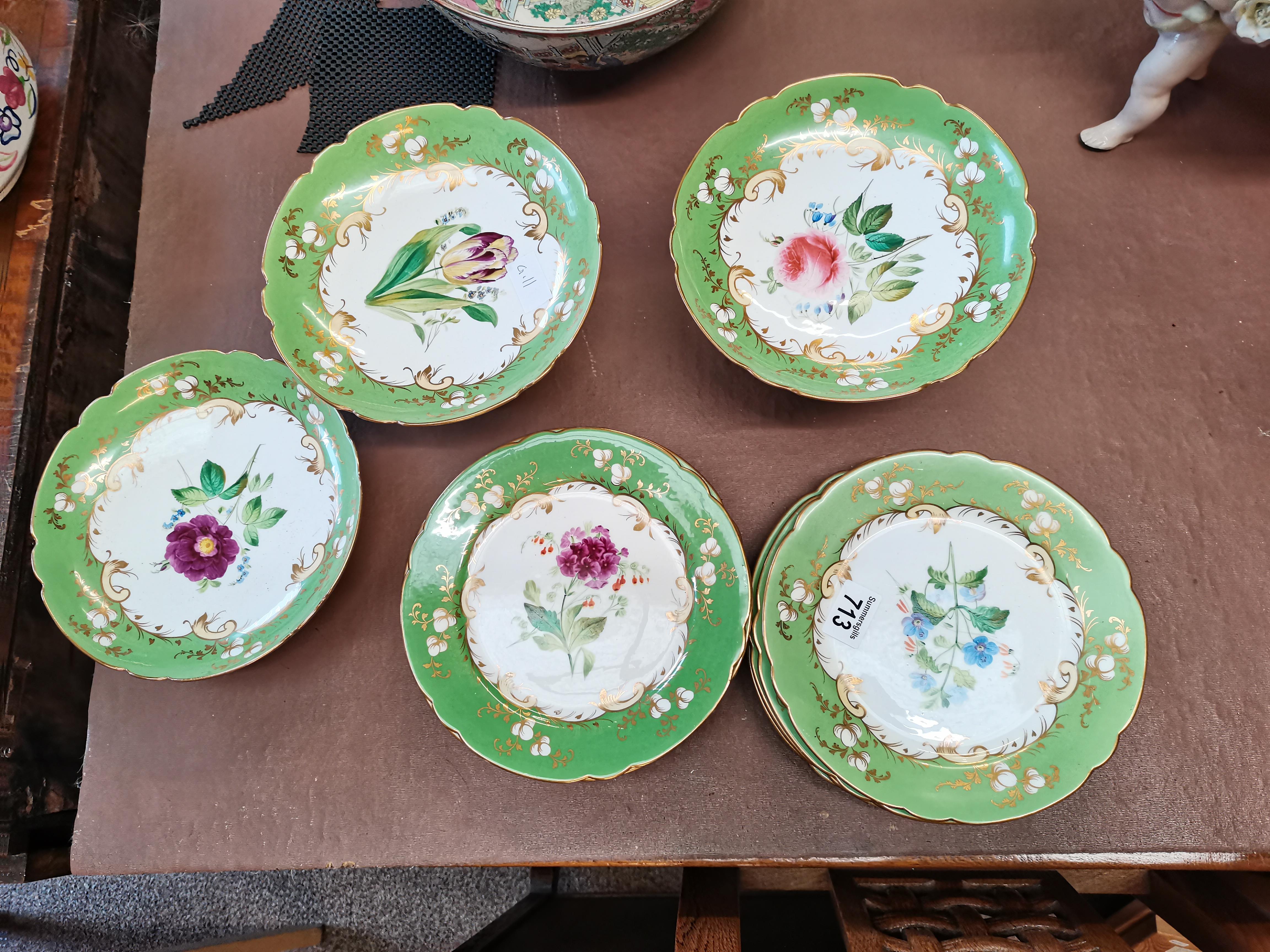 8 Plates and 3 Cake Stands Rockingham No 4726