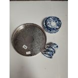 A Boxed Lot Containing Enid Blyton Books, Royal Crown Derby ,Plated Tray, Matchbox Truck and a