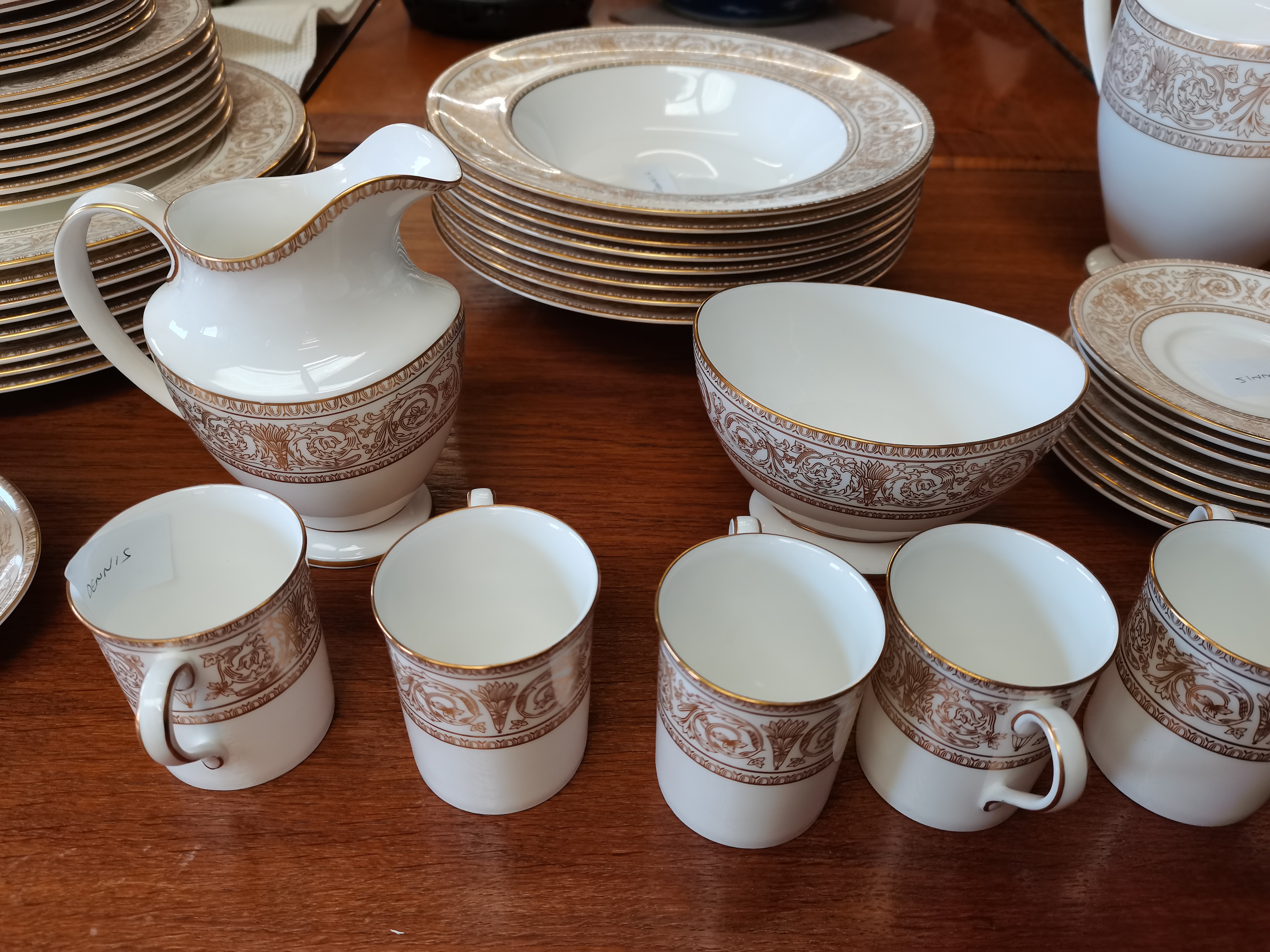 Royal doulton Soverign gold and cream dinner and coffee set ex con. - Image 10 of 12