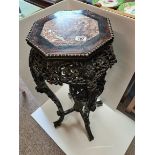 Oriental carved plant stand