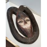 African Wooden Carved wall mask 57cm