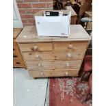 Rustic 4 ht pine chest of drawers