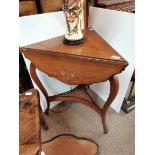 Antique rosewood with Phonix decoration side table