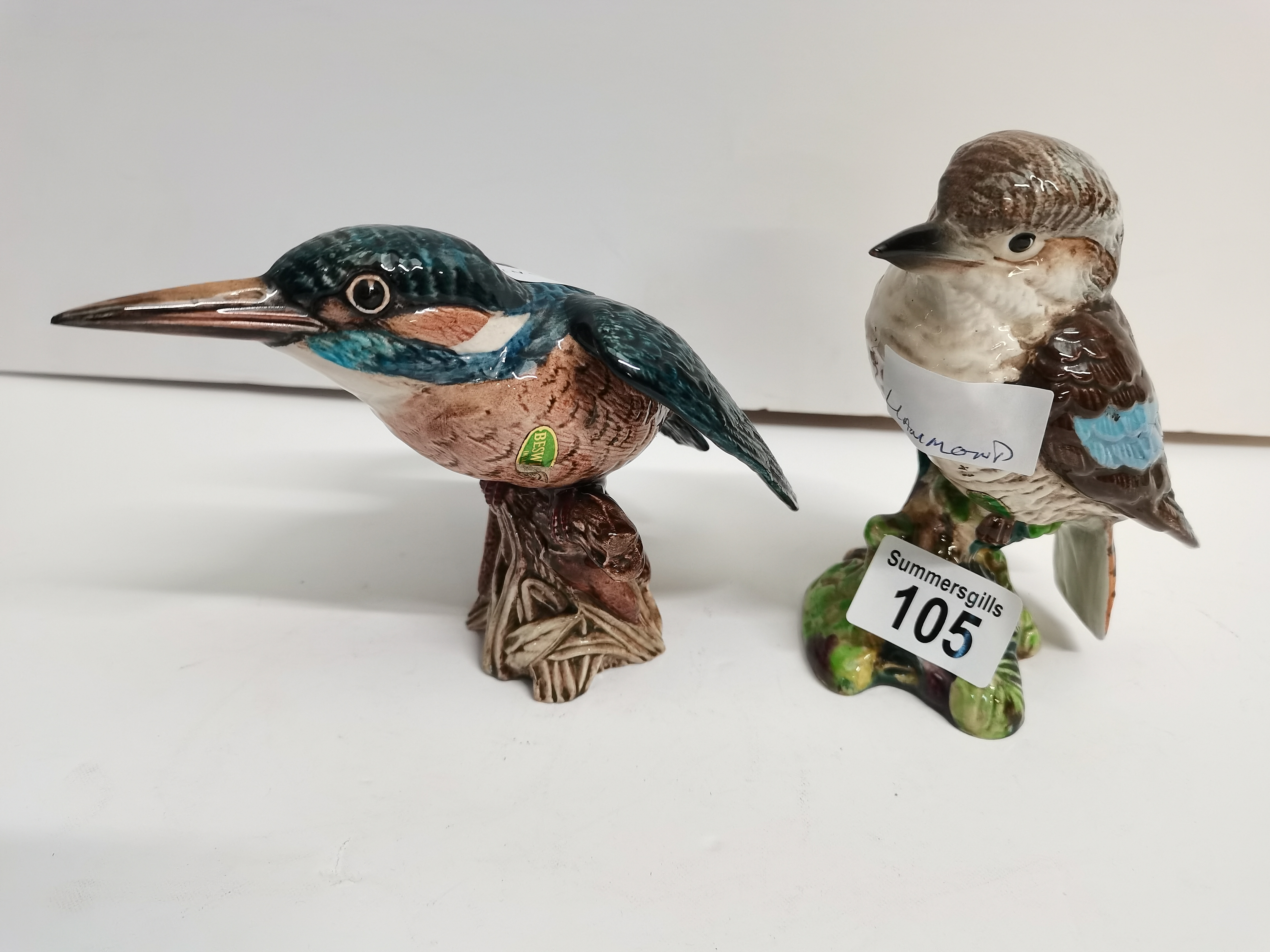 Beswick kookaburra 1159 and kingfisher