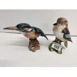 Beswick kookaburra 1159 and kingfisher