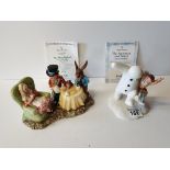 Doulto mad hatters tea party and snowman figure