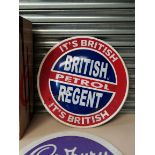 Circular Enamel British Regent Petrol Sign