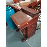 Antique mahogany davenport