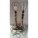 Pair of oynx table lamps