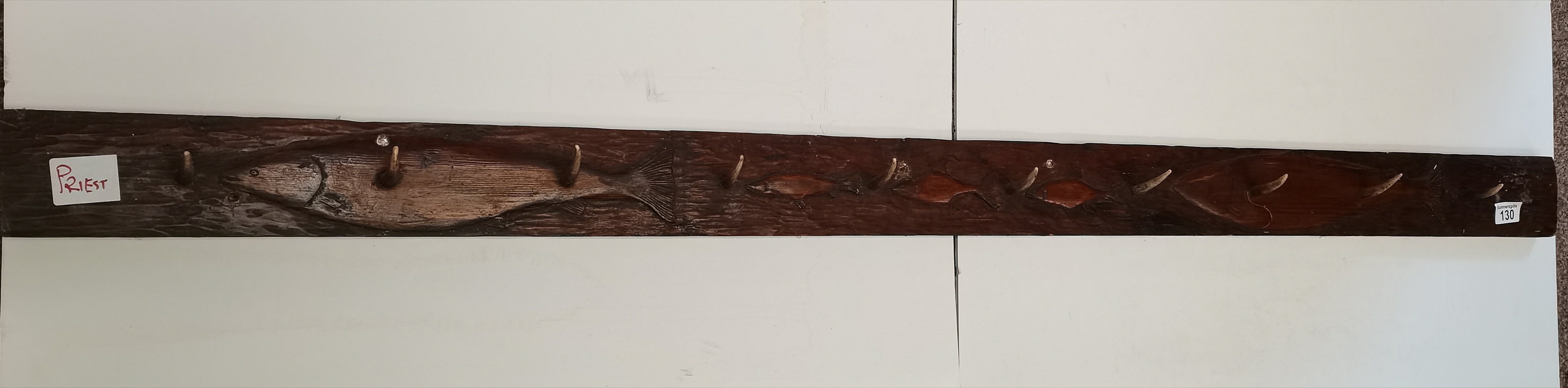 1.5m long carved coat rack