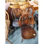 Set of 3 Ercol dining chairs
