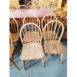 set of 4 Ercol kitchen chairs