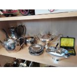Collection of silver platedware
