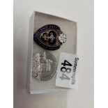 Silver medal Geroge V and Queen Mary Silver jubilee and a York Minster choir old boys badge