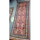 Hosseinbad Iran 100 o/o wool rug 215 x 80cm