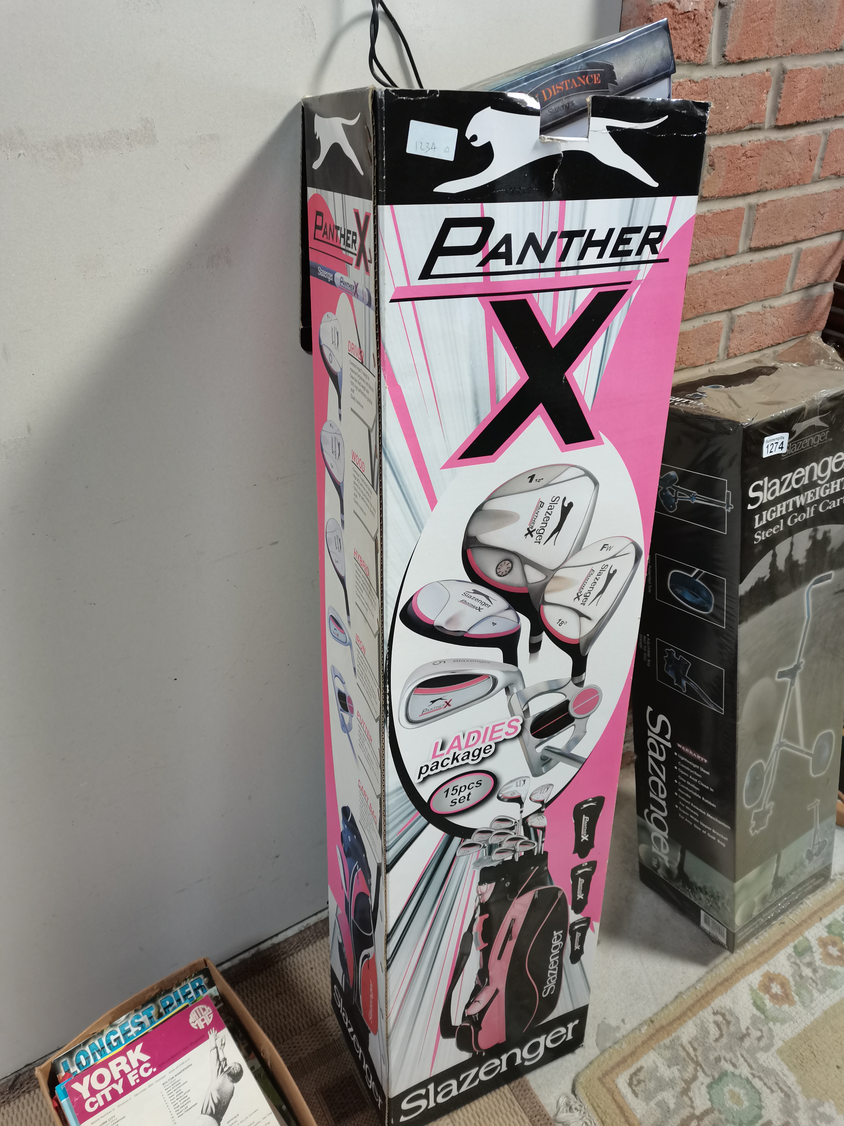 Slazenger Panther X ladies golf clubs and golf cart - Image 2 of 2