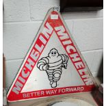Michelin "Better way Forward" Triangular metal sign
