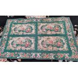 2 rugs one green 180 x 115 and one very large black and cream 440 x 340