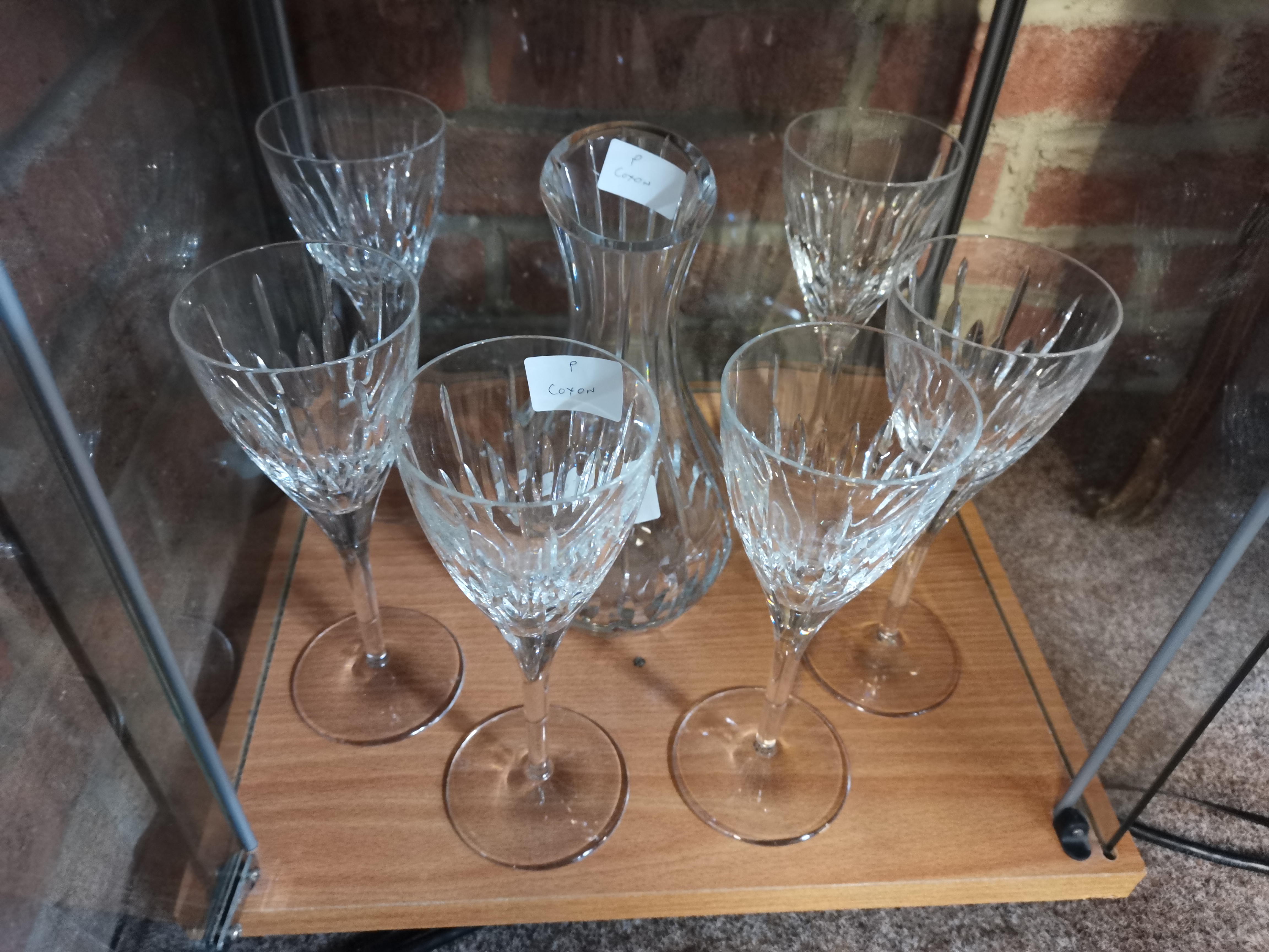 Stewart Crystal decanter and glasses